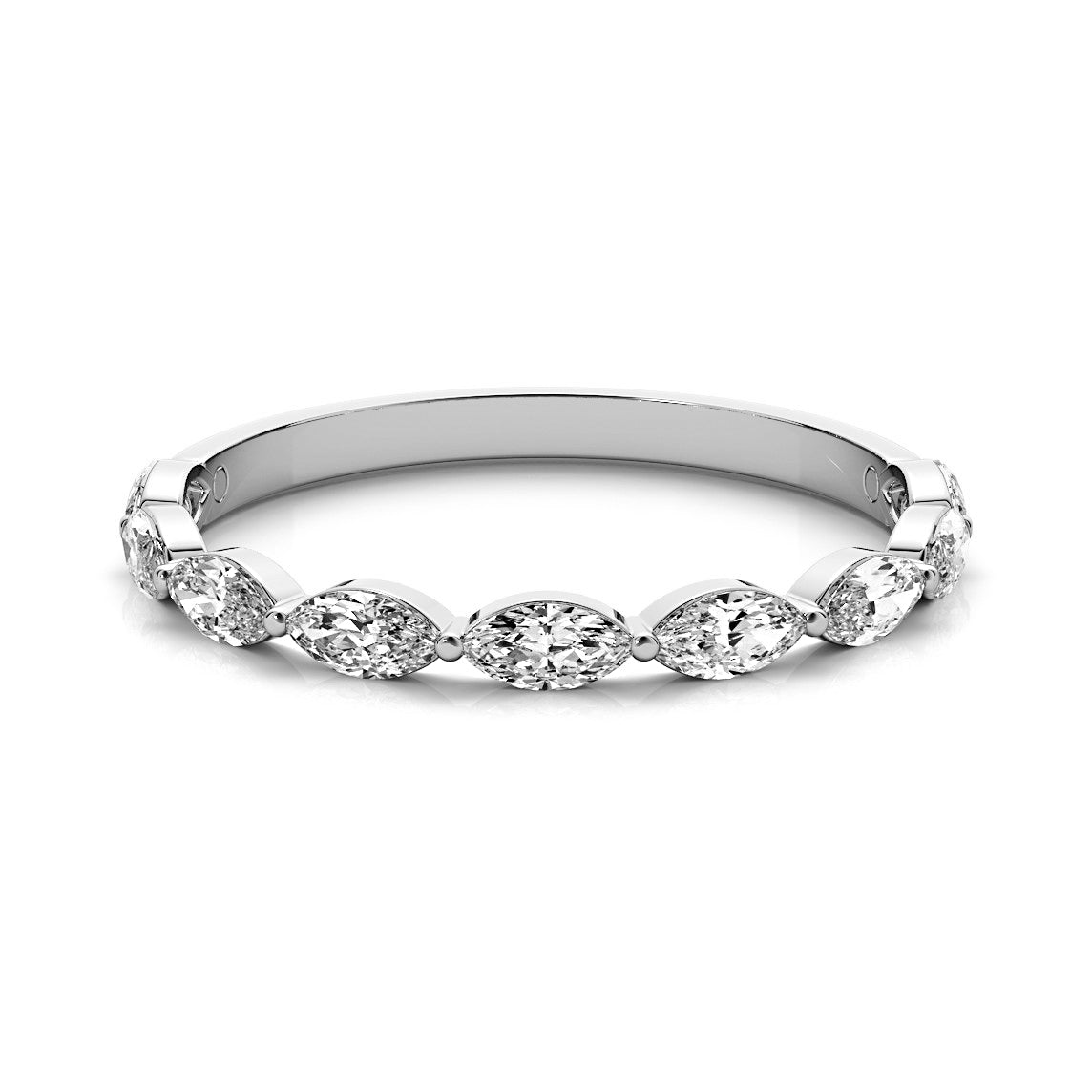 Seven Stone 0.70 ct. Marquise Cut Diamond Wedding Ring-VIRABYANI